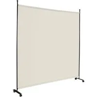 COSTWAY Paravent, Raumteiler auf Rollen, faltbar, 184 x 184cm