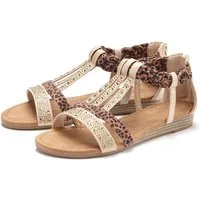 LASCANA Sommerschuh, Sandalette, offener Schuh, Sandale mit aufwendiger Verzierung VEGAN