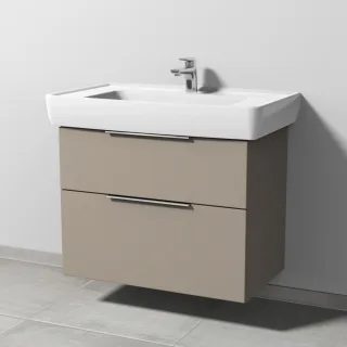 Sanipa 3way Waschtischunterbau zu Laufen Pro A Waschtisch mit 2 Auszügen, Sandgrau-Matt UF75867