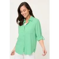 Olsen Hemdbluse Bluse mit klassischem Hemdkragen