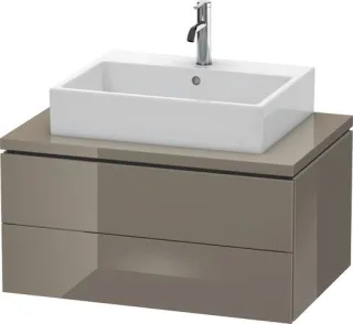 Duravit L-Cube Konsolenwaschtischunterbau wandhängend Flanell Grau Hochglanz 820x547x400 mm - LC5817 LC581708989