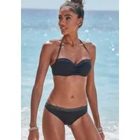 JETTE Bügel-Bandeau-Bikini mit glitzernden Einsätzen