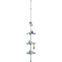 WENKO Duschablage Premium, 3 Ablagen, 1 Spiegel