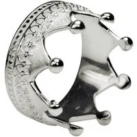 SILBERMOOS Silberring Kronenring mit Ornament, 925 Sterling Silber