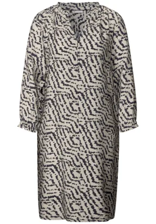 Street One - Gemustertes Kleid beige - Gr. - 36