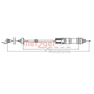 Metzger Kupplungsseil Citroen Berlingo Peugeot Partner 11.2199