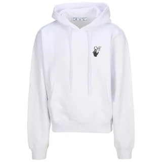 Off-White Caravaggio Lute Design Schwarzer ubergrosser Kapuzenpullover