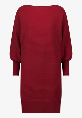 zero - Strickkleid mit U-Boot Ausschnitt rot - Gr. - 38