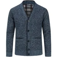 Allthemen Cardigan Herren Strickjacke mit V Ausschnitt Grobstrick Cardigan mit Knöpfen
