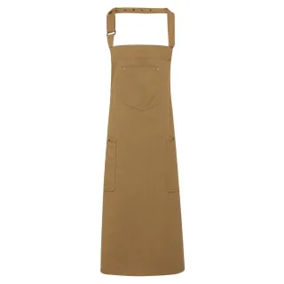 Premier Unisex Erwachsene Twill Chino Vollschürze (Khaki)