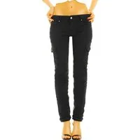be styled Cargohose Low waist Cargohose Stoffhose bequeme Stretch Hose - Damen - j4f stretchig