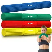 NEOLYMP Handmuskeltrainer Handtrainer Unterarmtrainer – Griffkraft & Rehabilitation –Therapy Bar (Set, Hand Trainingsgerät inkl. Tragetasche, Übungsheft & E-Book), Grip Strength Trainer aus Silikon, rutschfest & langlebig
