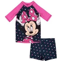 United Labels® Badeanzug Minnie Mouse Schwimmset UV-Schutz 30 Badeanzug Badeset Shirt Hose