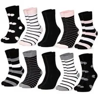OCCULTO Basicsocken Damen Baumwollsocken 10er Pack (Modell: Lotte) (10-Paar)