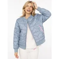 Zwillingsherz Bomberjacke "Be Happy" modisch, Kontrastdetails, regular fit, langärmelig, mit Herzsticker