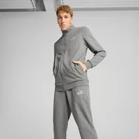PUMA Trainingsanzug ESS NO1 LOGO TR KNITTED SUIT (2-tlg), zweiteiliges Set, mit hohem Kragen, mit gerippten Bündchen