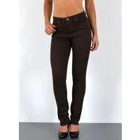 ESRA Straight-Jeans Stretch Jeans Straight Fit Damen Regular Hose High Waist Jeans G13 Straight Leg Damen Jeanshosen High Waist Gerade Schnitt Jeans Regular
