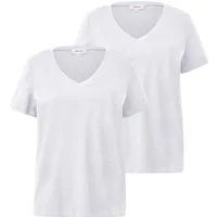 s.Oliver T-Shirt Basic (2-tlg) V-Ausschnitt, kurze Ärmel, 2er Pack