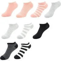 VewoTex Sneakersocken 9er Pack Damen Sneaker Socken » Set 9 Paar Kurzsocken (9er Pack, 9-Paar, 9 Paar) » Sneakersocken » gestreifte Damensocken für Sneaker & Sportschuhe