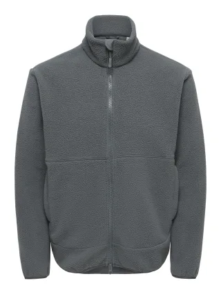 ONLY&SONS - ONSJASON PRTC FLEECE JACKET OTW NOOS Grau - Gr. - XXL