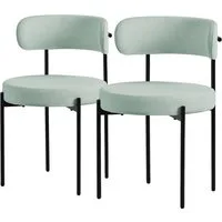 ML-DESIGN Polsterstuhl Esszimmerstühle Gruppe Küchenstuhl aus Teddystoff mit Metallbeinen (2 St), Clubstuhl 2er Set Wohnzimmerstuhl Grün moderne Design Lounge Stuhl