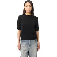 GOBI Cashmere Rundhalspullover Kaschmir-Pullover mit kurzen Ärmeln