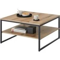 moebel-dich-auf Couchtisch KUBUS (in Evoke Eiche Dekor, quadratisch, Metallgestell), (BxHxT) 75x40x75 cm