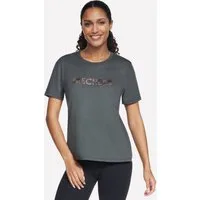 Skechers T-Shirt Women's Tshirt für Erwachsene, mit Rundhalsausschnitt, aus Baumwolle und Polyester
