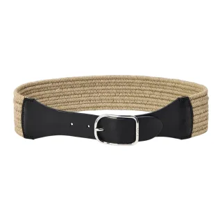 Boss - "Clea El" Gürtel für Damen, gewebter Stoff, Leder, Metallschnalle (Mittelbeige)