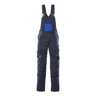 MASCOT Augsburg Latzhose mit Knietaschen UNIQUE Schwarzblau / Kornblau 52 - 12169-442-01011-90C52
