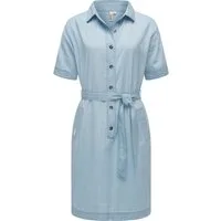 Ragwear Jeanskleid Rozyna Denim Midikleid in Denim-Optik mit Haifisch-Kragen