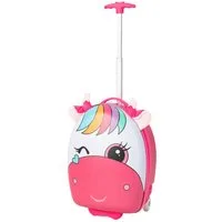COSTWAY Kinderkoffer 16'' Kindertrolley, mit 2 LED Rädern