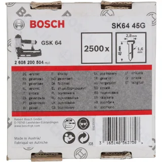 Bosch Senkkopf-Stift SK64 25G, 1,6 mm, 25 mm, verzinkt - 2608200504
