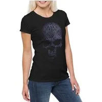 Urban Backwoods Print-Shirt Ornament Skull II Damen T-Shirt Shirt Schädel Dead Totenschädel Art (1-tlg) Tattoo Totenkopf Rockabilly Skeleton