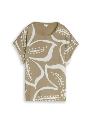 Tom Tailor - Locker geschnittenes T-Shirt grün - Gr. - XL