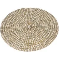 Koopman Platzset SEEGRAS naturbraun rund, Ideal als Tischset, Unterlage für Deko oder als Wand-Accessoire