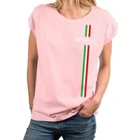 MAKAYA Print-Shirt Damen Italienische Mode Italia Top Italien Trikot Herz Italiano Style mit Druck