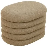 SVITA Sitzhocker BLOSSOM S, Pouf, Sitzbank, mit Stauraumfach, Bouclé-Bezug, bequeme Polsterung