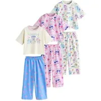 Next Pyjama Schlafanzug mit weitem Bein, 3er-Pack (6 tlg)