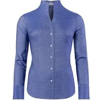 Vincenzo Boretti Klassische Bluse leicht tailliert soft Oxford Kelchkragen