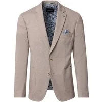 VENTI Sakko VENTI Herren Anzugsakko City Revers Bi-Color Hellbraun