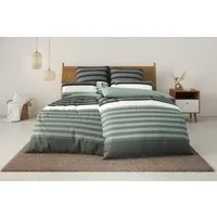 OTTO home Bettwäsche Majoran, Linon, 3 teilig, gestreifte Bettwäsche, Marke H.I.S by OTTO home