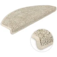 Metzker® Stufenmatte Stufenmatten Ventura Halbrund Beige 15 Stück, halbrund, Höhe: 8 mm, 15 Stück im Set - Beige