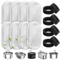 SURFOU Trinkbrunnen Katzenbrunnen Filter, 8 Stück Ersatzfilter Für Trinkbrunnen, für 2L/3.2L/4L Edelstahl Trinkbrunnen Für Katzen Und Hunde