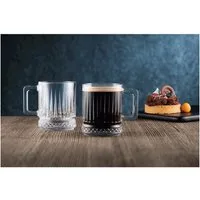 Pasabahce Glas 2er Set Elysia 55432 Becher mit Quarzgriff 250ml Teeglas Set, 2-tlg.