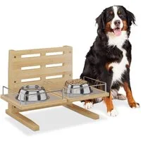 relaxdays Futterstation für Hunde höhenverstellbar