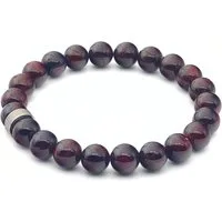 LAVISA Armband Armband Echte 8mm Edelstein Perlen, Kristalle, Onesize, Echte Edelsteine, Rostfreies Edelstahl, Wasserfest