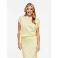 Vila Kurzarmshirt VIELLETTE S/S SATIN TOP - NOOS Kunstfaser, regular fit