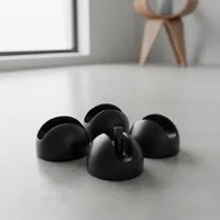 Melko Möbelfuß Bodenschutz 4er Set Hairpin Tischbeinschoner 12mm Schwarz Transparent, (4er Set, Tischbeine), Rutschfest