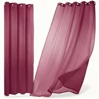 Beautex Gardine transparent Dolly, wählbar mit Kräusel- und Ösen- Aufhängung (2 St), Ösen, transparent